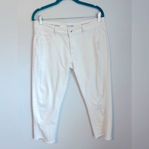 DL1961 White Distressed Boyfriend Denim Jeans